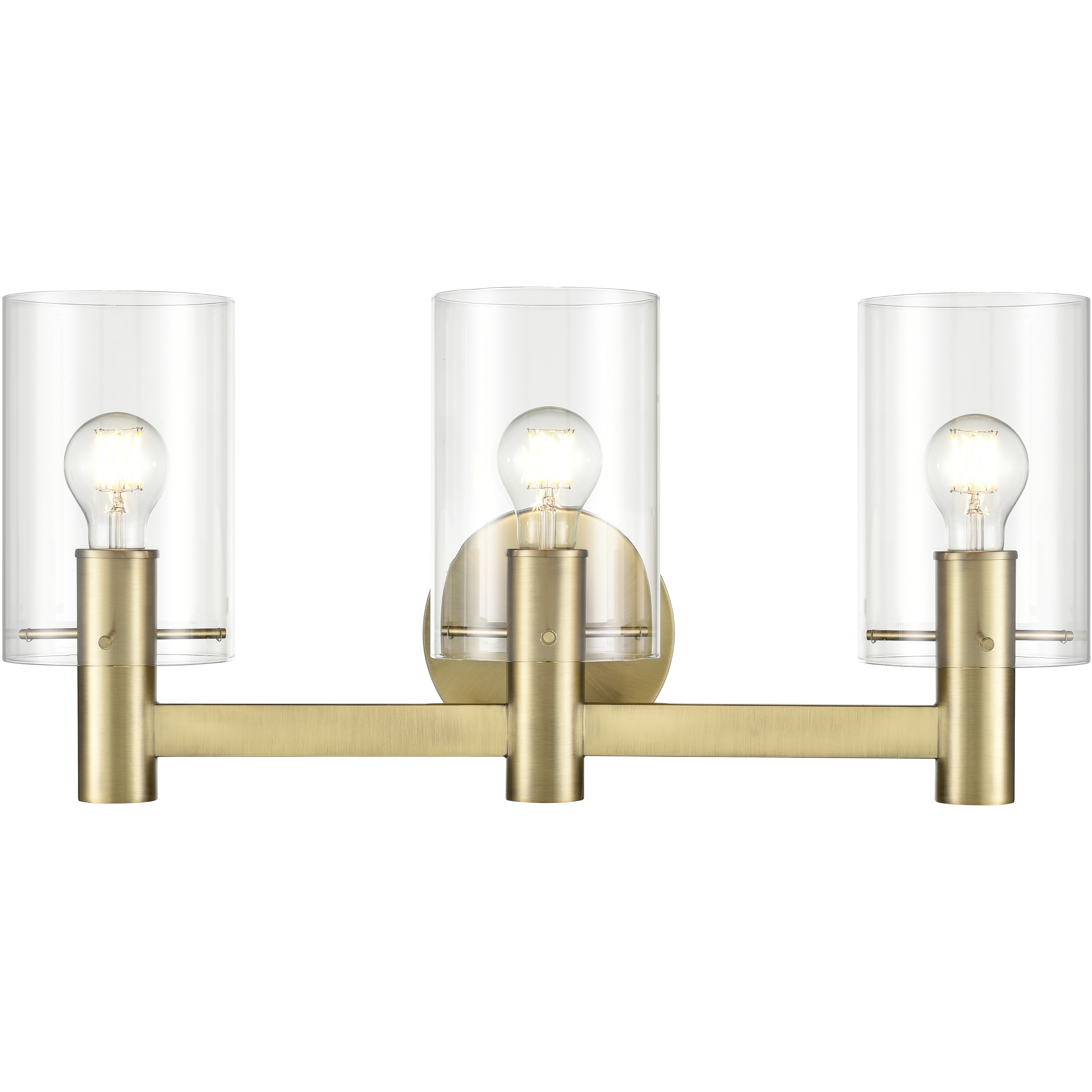 Apolla 3 Light 24 inch Vintage Brass Bathroom Vanity Light Wall Light